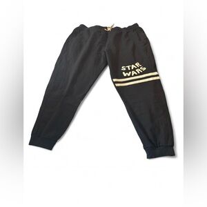 Star Wars Black Jogger Sweatpants with Varsity Stripes XXL